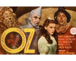 Judy Garland Cowardly Lion Tin Man Scarecrow Spanish Art Wizard Oz 16x20 Canvas - £55.29 GBP
