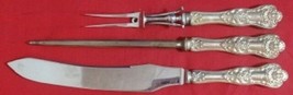 Queens by Birks Sterling Silver Roast Carving Set 3-piece HH WS 13 3/4&quot; - £201.77 GBP