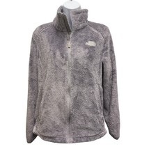The North Face Osito Fuzzy Fleece Gray Silver Womens M Full Zip Coat Jacket - $61.74