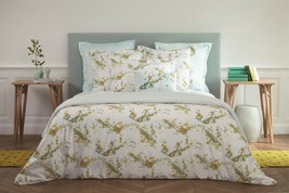 Yves Delorme Jamine White Queen Coverlet Quilted Reversible Cotton Lucin... - £198.11 GBP