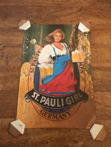 ST. PAULI GIRL BEER 1986 ST PAULI GIRL BEER GERMANY SEXY SERVER POSTER M... - £7.85 GBP