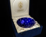 Faberge Galaxie Crystal Bowl in Cobalt Blue bowl Stars Art Glass 7&quot; W  x... - $375.00