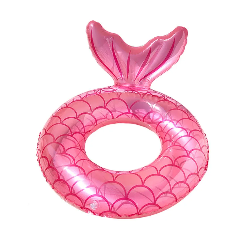 Children&#39;s Swimming Fish Tail Lifebuoy Water Mermaid Swimming Ring Outdoor Water - £17.39 GBP+