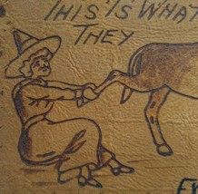 Halloween Postcard Leather Witch Pulling Donkeys Leg 1907 E St Louis Vin... - $105.38