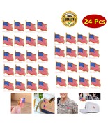 24 Pcs Unisex American Flag US Label Pin United States USA Hat Tie Tack ... - £9.37 GBP