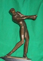 Vtg Spi San Pacific International Bronze Golfer Golf Golfing Statue Art Deco Man - £55.71 GBP