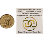 Very Rare 2019-D Concept Quarter Apollo Astronaut Fantasy Overstrike Dan... - $247.49