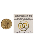Very Rare 2019-D Concept Quarter Apollo Astronaut Fantasy Overstrike Dan... - $339.43 CAD