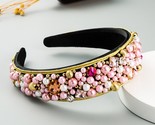  simulated pearl headband vintage hand made crystal padded hair band woman wedding thumb155 crop