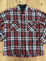 Vtg ARROW Tournament Mens Long Sleeve Shirt Plaid Flannel 100% Acrylic S... - $28.80