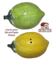 Vintage Lemon and Lime Salt and Pepper Shakers - no chips or defects - £7.93 GBP