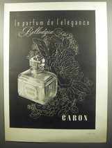 1951 Caron Bellodgia Perfume Ad - le parfum de l'elegance - $18.49