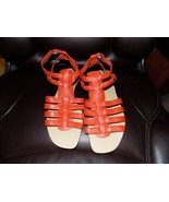 Apostrophe Orange Double Buckle Leather Ankle Strap Sandals 8.5M Women&#39;s... - €33,00 EUR