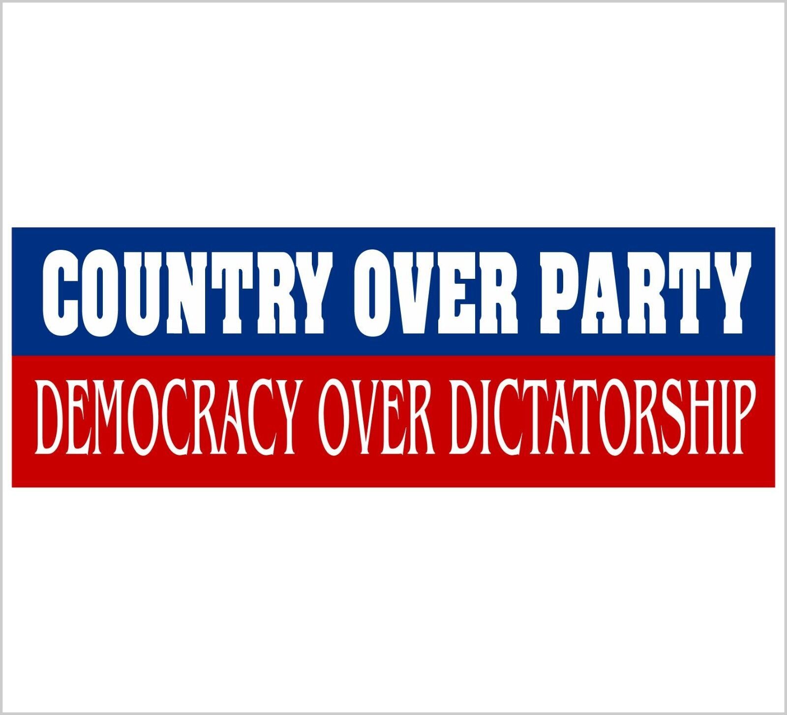 Political Bumper Sticker - Country over Party Democracy Bumper Sticker o... - $4.94+