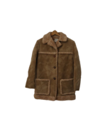 READ* Vintage Fingerhut Fashions Faux Suede Shearling Coat Jacket Size 14 - $706.22 MXN