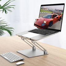 SWANPOW Laptop Computer mounts Computer Stand Desk Holder Adjustable  - £22.66 GBP