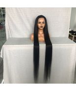 50 inch human hair lace front wig natural black straight 40 inch  wig - £874.45 GBP+