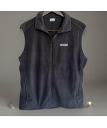 Columbia Vest Men Large Black Full Zip Polyester Fleece Zipper Pockets M... - €15,35 EUR