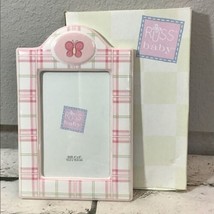 Russ Baby Sweet Beginnings Pink Butterfly Photo Frame Holds 4”X6” NOS - £8.87 GBP