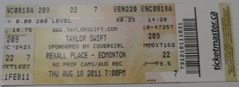 Taylor Swift 2011 Full Ticket Stub NM Edmonton Rexall Place Canada Ticke... - £7.69 GBP