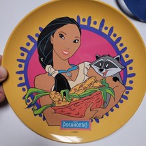 Vintage Zak Designs 1990’s Disney’s Pocahontas 8” Plastic Plate EXCELLEN... - £7.86 GBP