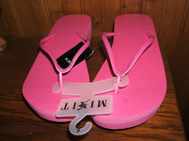 MixIt Flip Flops Wedge Hot Pink Ladies Size 8 (NEW) - £11.83 GBP