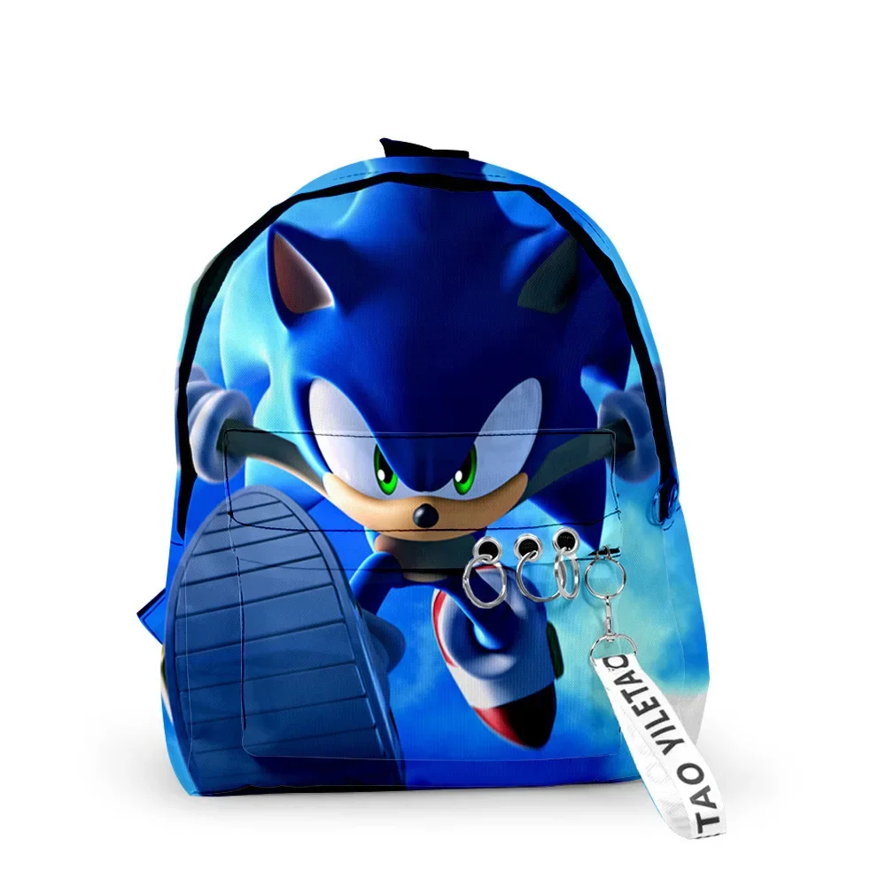 New Arrival 3D Sonic School Bag Backpack Printing Academy Outdoor Bag Cartoon - £18.84 GBP