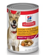 Hill&#39;s Science Diet Adult 1-6 Chicken &amp; Vegetables Stew Wet Dog Food - 1... - $17.87 CAD