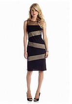 NWT RM RICHARDS MESH JERSEY BLACK SHEATH DRESS SIZE 10 $100 - $55.27