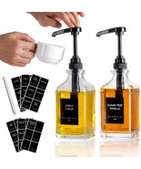 Alotpower Coffee Syrup Dispenser 16Oz 2Pack, Clear Syrup Dispenser With ... - $41.92