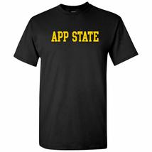 AS01 - Appalachian State Mountaineers Basic Block T Shirt - Small - Black - £18.76 GBP
