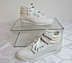 Reebok Freestyle Classic Athletic Sneakers Womens Size 9 White Lace-up High Top - $133.65