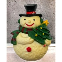 Christmas Snowman Refrigerator Magnet Vintage Decor Top Hat - $10.49