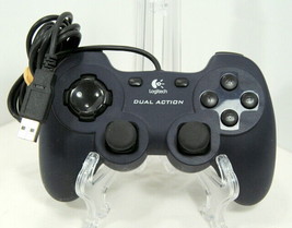 Logitech Dual Action GamePad Controller Blue For Parts Only #046046d-c216 - £7.79 GBP