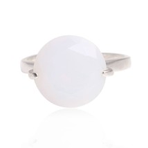 Ring 14mm Natural Stone (Black Agates Opalite Crystals ) Beads Tibetan Silver Ba - £11.95 GBP