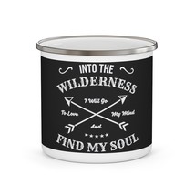 12oz Personalized Enamel Camping Mug Nature Wilderness Adventure Aesthetic - $20.60