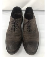 Allen Edmonds Strandmok Cap-toe Oxford Dainite Rubber Sole 10.5 Brown Le... - €124,12 EUR