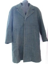Dunn &amp; Co Pure West Riding Tweed Overcoat Woman Shower Resistant Size M/L - $87.60