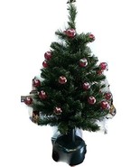 Home For ALL The Holidays 33 Inch Fiber Optic Tree with Ball Ornaments - £85.63 GBP
