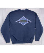 Bear Snow Boards Size Medium Sweatshirt Logo 1990&#39;s Blue Graphic Vintage - $19.79