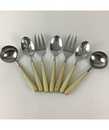 Capri Stainless Steel Serving Utensil Set 7pc Lot Flatware Slotted Spoon... - $43.25 CAD