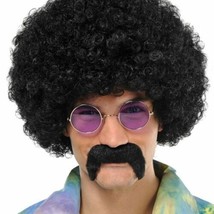 Black Hippie Moustache Costume Accessory - £4.73 GBP