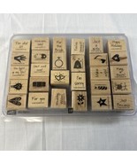 2002 STAMPIN UP! MINI MATES RUBBER STAMPS set of 28 Mounted - £4.19 GBP