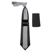 Men's Stacy Adams Tie and Hankie Set Fancy Woven Silky Satin #SAT80 image 2