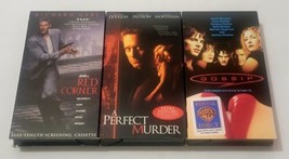 Red Corner, A Perfect Murder &amp; Gossip (VHS, Promo Screeners)  - £5.29 GBP