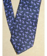 Revillon Paris Neck Tie / Necktie Silk blue purple kangaroos 60&quot;x3.75&quot; - €17,35 EUR