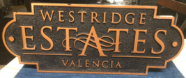 Westridge Estates Valencia California Home Real Estate Builder 19&quot; Sign ~839A - £65.40 GBP