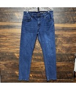 Izod Jeans Straight Leg Women 38X34 Blue Denim Med Wash Casual Work - $17.78