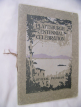 1914 ANTIQUE PLATTSBURGH NY CENTENNIAL CELEBRATION PROGRAM HISTORY BOOK - £14.20 GBP