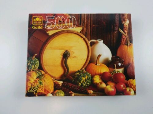 NEW Vintage Golden Guild 500 Pc Puzzle Harvest Still Life 1980's - $19.00